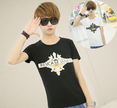 2015夏裝新款短袖T恤男純棉重工藝時尚韓版男式T恤衫批發(fā)